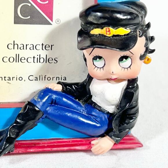 Vintage Betty Boop Biker Picture Frame For Your 1.5 x 1.5" Blue - Picture 5 of 7